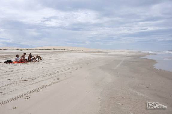 Sozinhos na praia da Galheta, Farol de Santa Marta, litoral sul de Santa Catarina